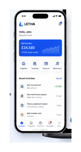 Letiva mobile app mockup